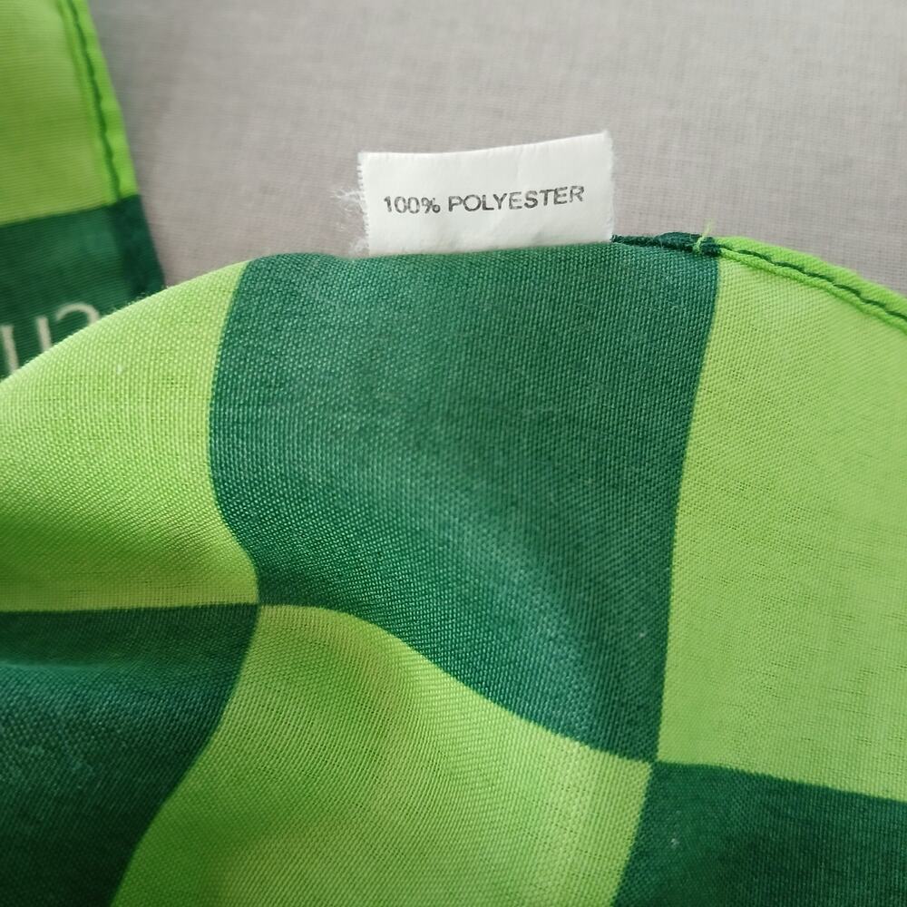 Garnier Fructis NASCAR Brian Vickers #25 promotional bandana green checks 20" sq - Picture 7 of 9